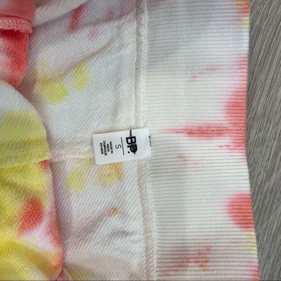 BP French Terry Sweat Shorts In Ombre White Yellow Pink Cotton - Picture 6 of 6